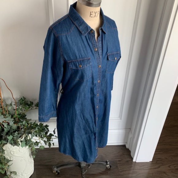 Ci Sono Dresses & Skirts - Ci Sono Denim Shirtwaist Dress
